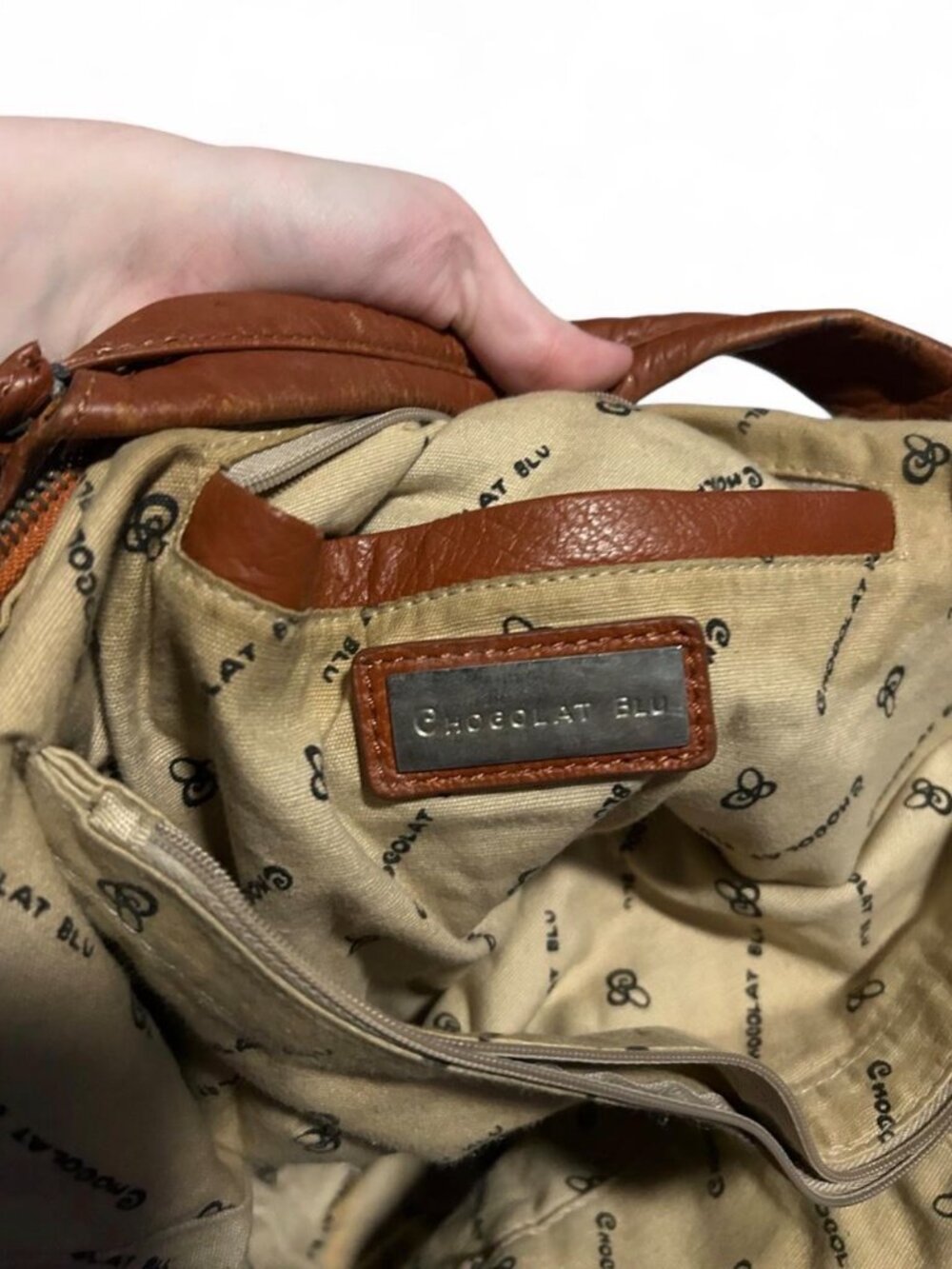 Chocolate Blu Brown leather handbag/ backpack#leather #handbag - Picture 4 of 6